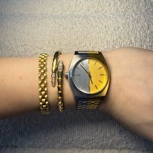 Nixon Two-Tone Gold and Silver Men's Watch